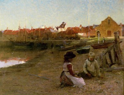 Playing on the Shingle by Walter Frederick Osborne